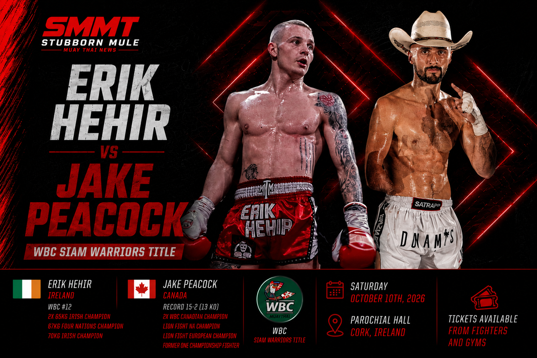 Erik Hehir takes on Jake Peacock for the WBC Siam Warriors Title
