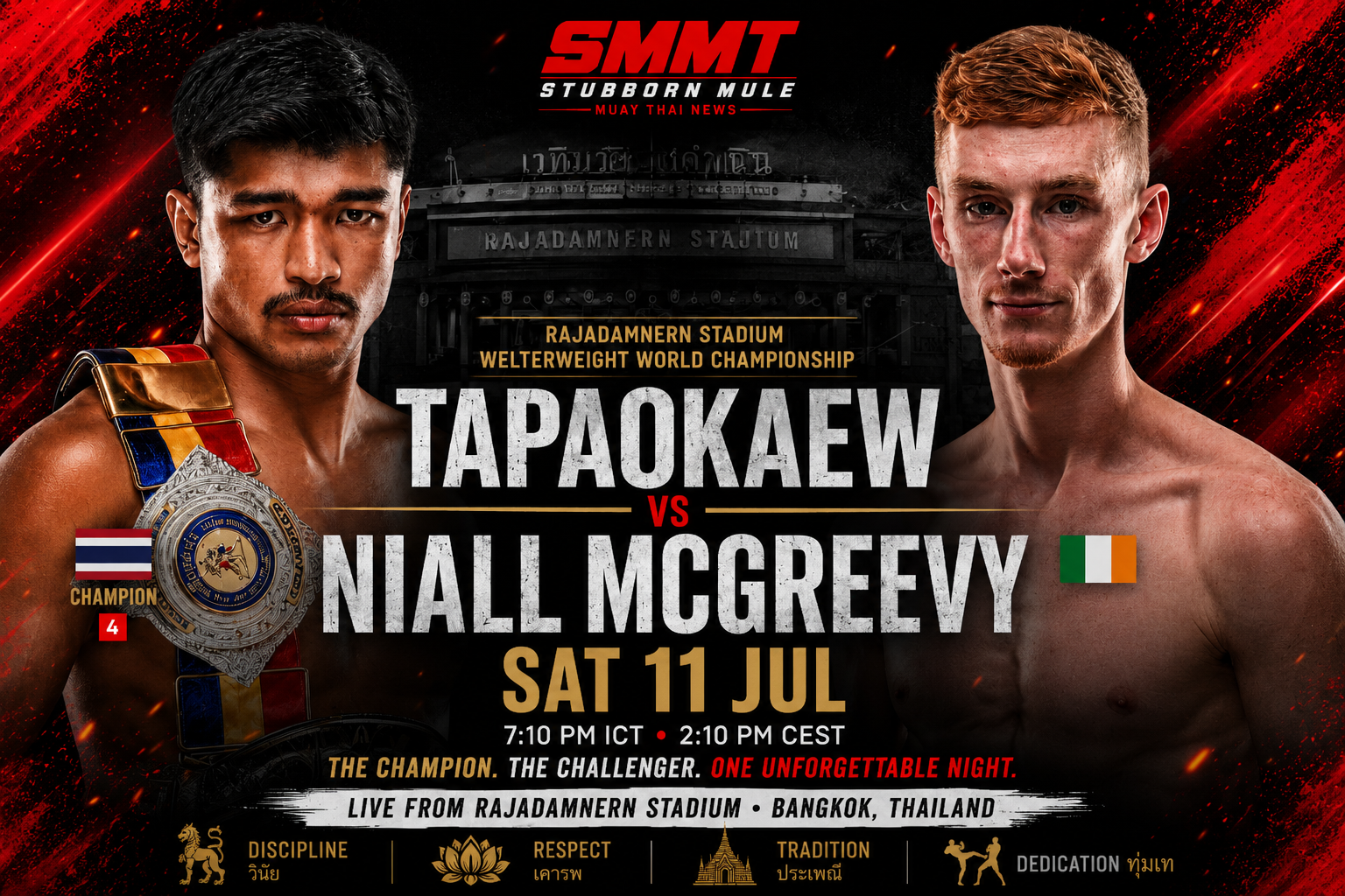 Niall McGreevy Set To Fight For The Title Against Rajadamnern Champion Tapaokaew
