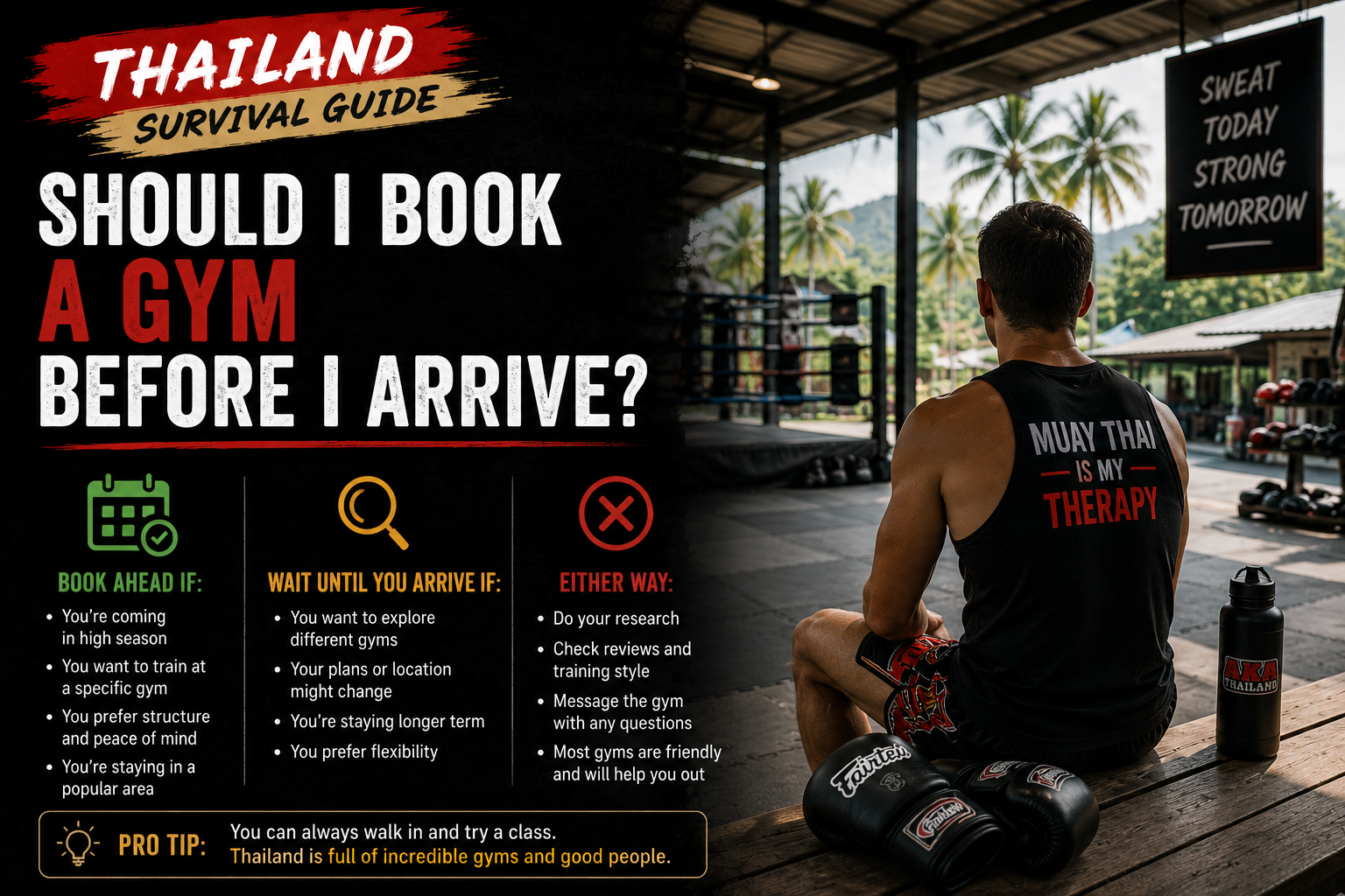 Should I book a gym before I arrive?