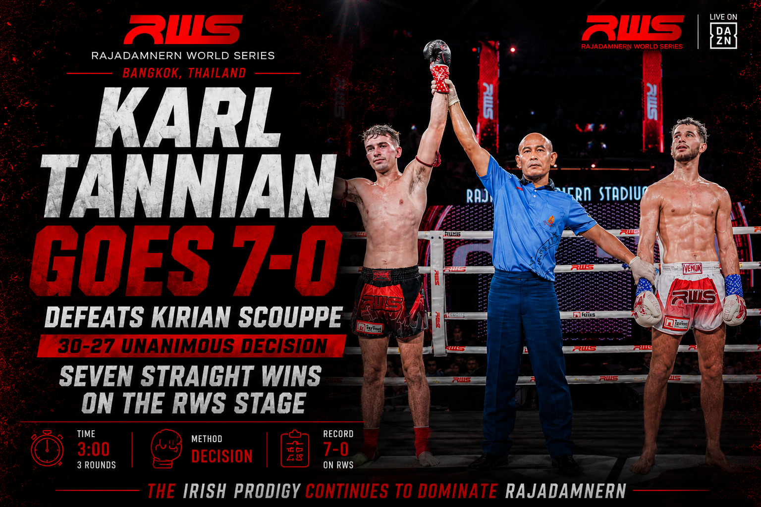 Karl Tannian Goes 7-0 on RWS