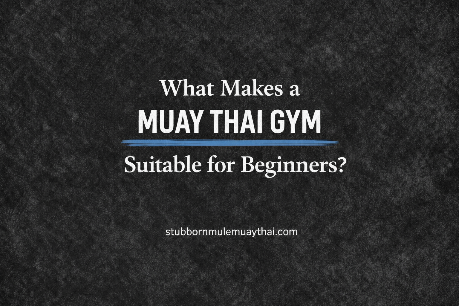 What makes a Muay Thai gym suitable for beginners?