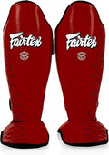Fairtex Competition Muay Thai Shin Guards, SP5 Red