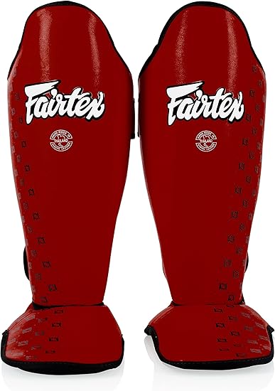Fairtex Competition Muay Thai Shin Guards, SP5 Red