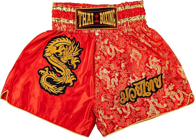 Thai - Boxing Shorts Red Dragon