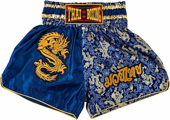 Thai - Boxing Shorts Blue Dragon