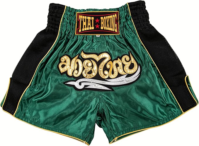 Thai - Boxing Shorts Green And Black