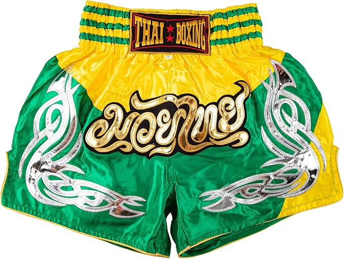 Thai - Boxing Shorts Green And Yellow