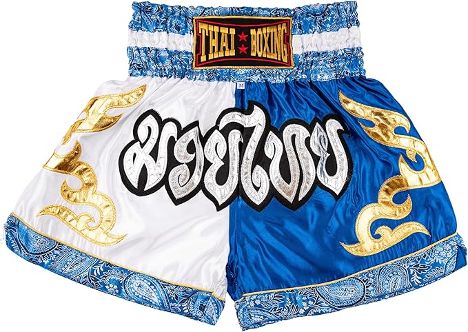 Thai - Boxing Shorts Blue and White