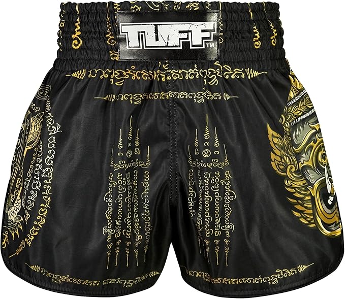 Tuff Muay Thai Shorts Sak Yant Black