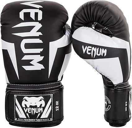 Venum Elite Boxing Gloves Black And White