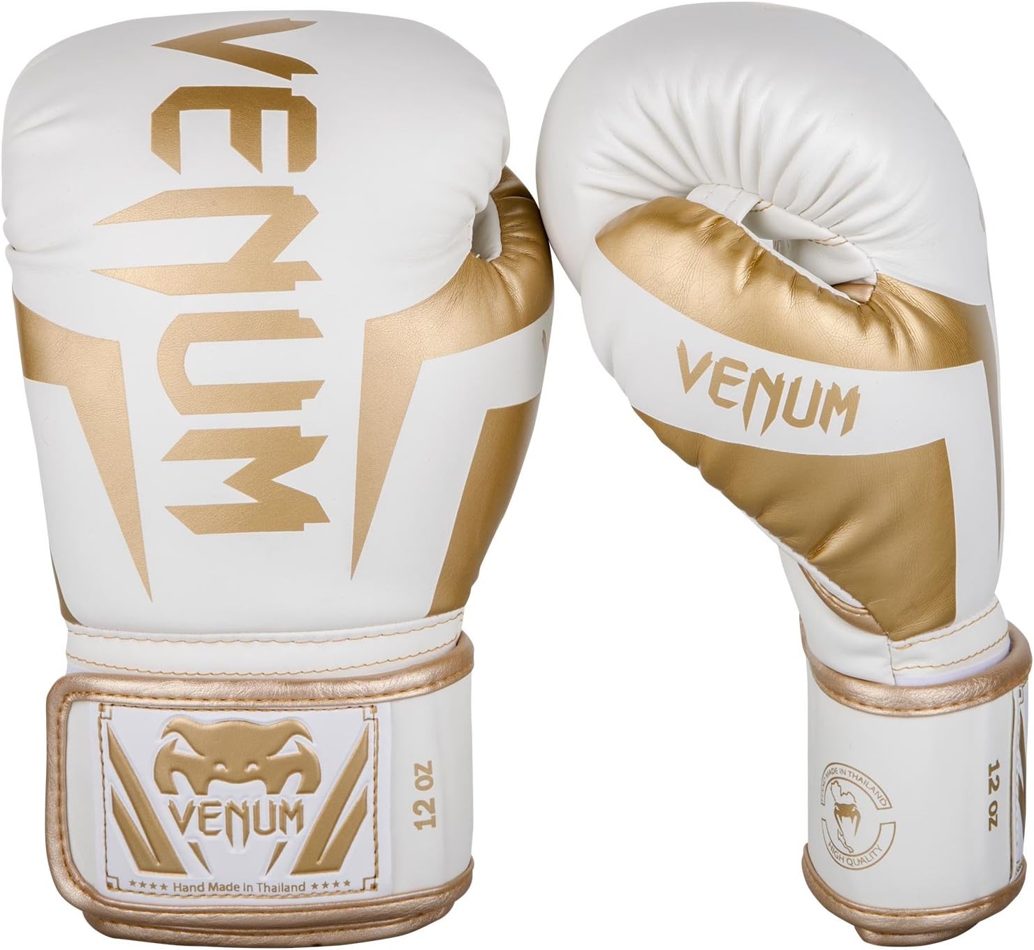 Venum Elite Boxing Gloves White And Gold