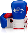 Windy Elite Leather Lace Gloves Blue/Red